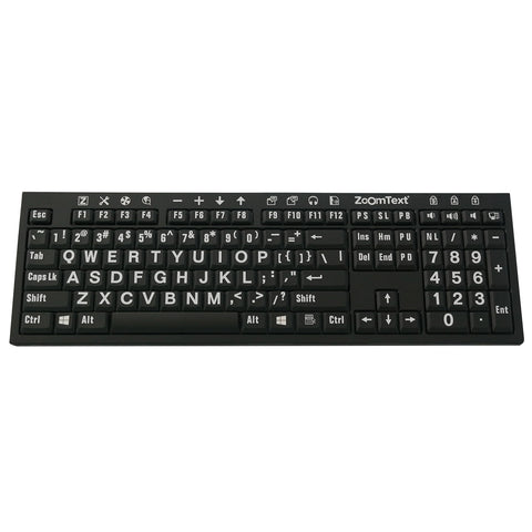 ZoomText Keyboard - White on Black
